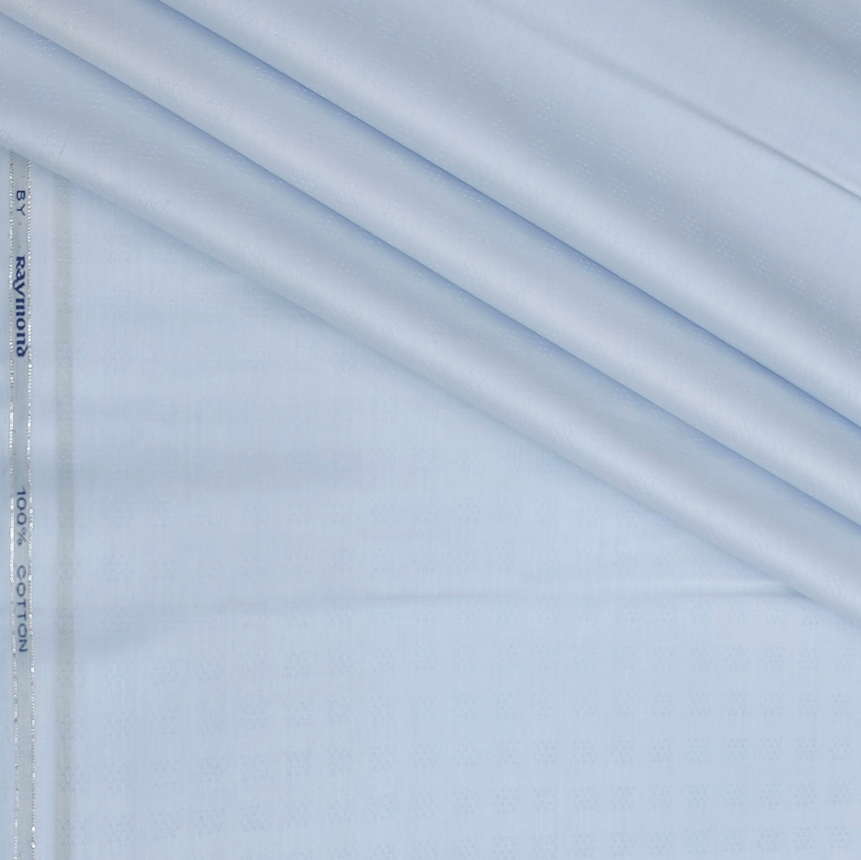 Shirt Fabric Raymond 100% Giza Cotton Print Colour Baby Blue